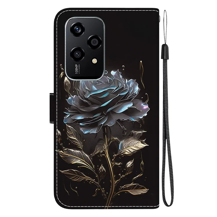 For Honor 200 Lite Stand Case Pattern Print Leather Wallet Phone Cover