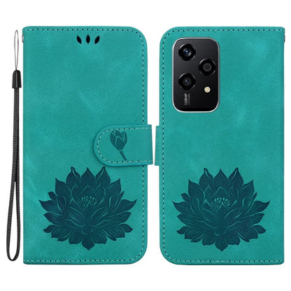 For Honor 200 Lite Case Lotus Imprint Leather Wallet Phone Cover