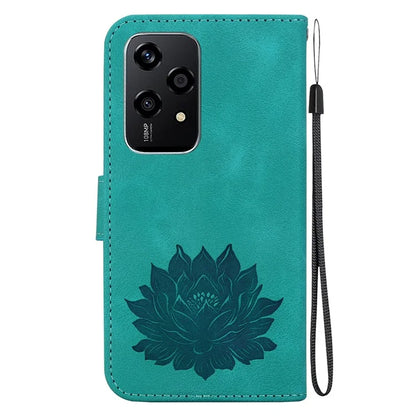 For Honor 200 Lite Case Lotus Imprint Leather Wallet Phone Cover