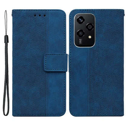 For Honor 200 Lite Leather Case Geometry Imprint Wallet Phone Cover