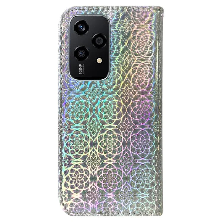 For Honor 200 Lite Stand Case Dazzling Flower PU Leather Protective Phone Cover
