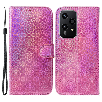 For Honor 200 Lite Stand Case Dazzling Flower PU Leather Protective Phone Cover