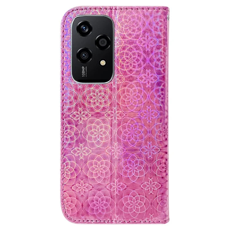 For Honor 200 Lite Stand Case Dazzling Flower PU Leather Protective Phone Cover