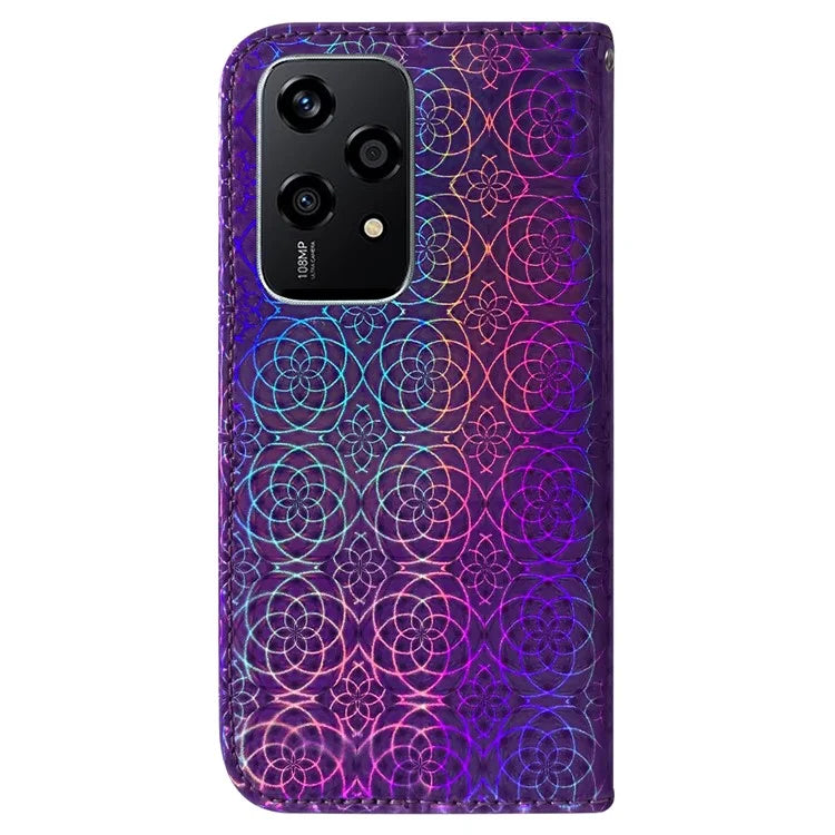 For Honor 200 Lite Stand Case Dazzling Flower PU Leather Protective Phone Cover