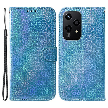 For Honor 200 Lite Stand Case Dazzling Flower PU Leather Protective Phone Cover