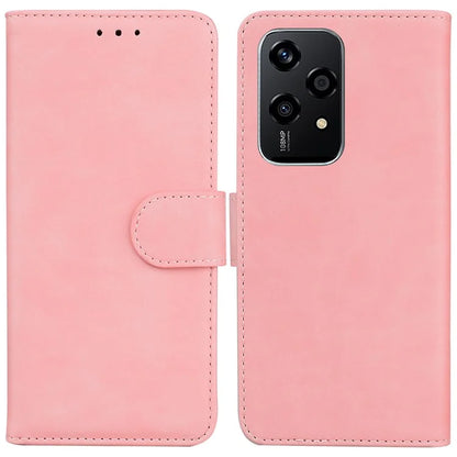 For Honor 200 Lite Phone Case Solid Color Leather Mobile Phone Cover with Stand