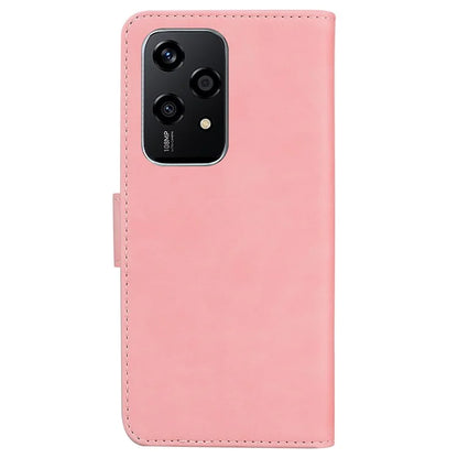 For Honor 200 Lite Phone Case Solid Color Leather Mobile Phone Cover with Stand