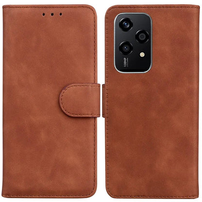 For Honor 200 Lite Phone Case Solid Color Leather Mobile Phone Cover with Stand