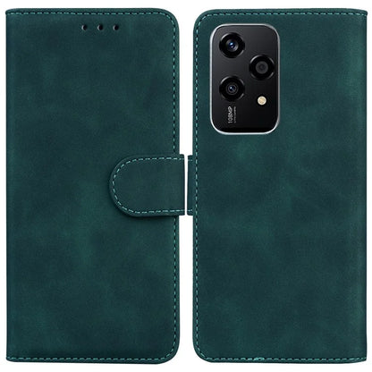 For Honor 200 Lite Phone Case Solid Color Leather Mobile Phone Cover with Stand
