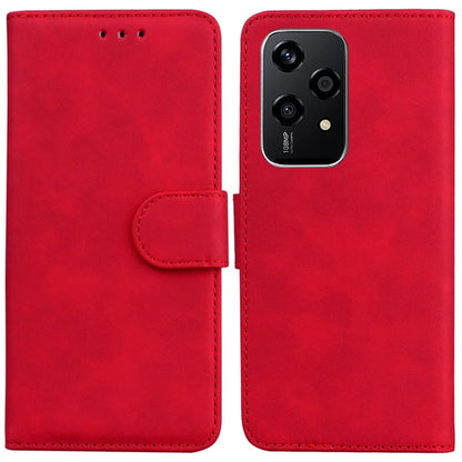 For Honor 200 Lite Phone Case Solid Color Leather Mobile Phone Cover with Stand