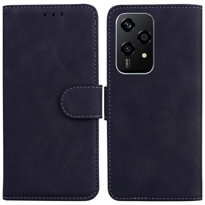 For Honor 200 Lite Phone Case Solid Color Leather Mobile Phone Cover with Stand