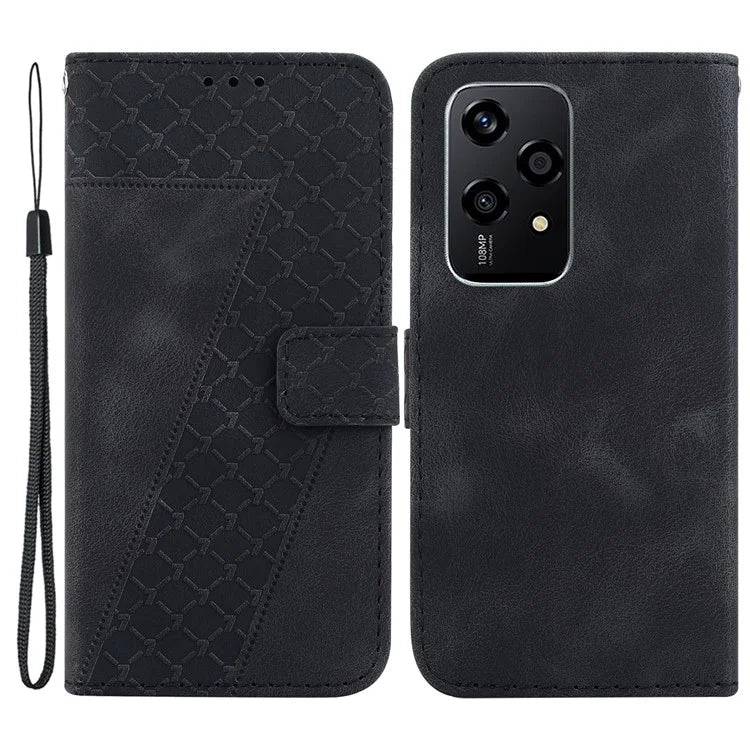 For Honor 200 Lite Case Pattern Imprint Leather Stand Phone Cover with Wallet