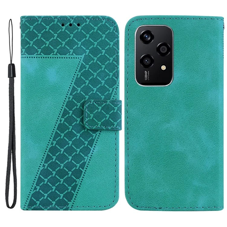 For Honor 200 Lite Case Pattern Imprint Leather Stand Phone Cover with Wallet