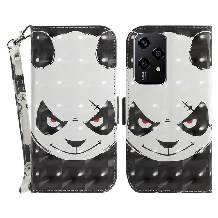 For Honor 200 Lite Stand Case Pattern Print PU Leather Wallet Phone Cover