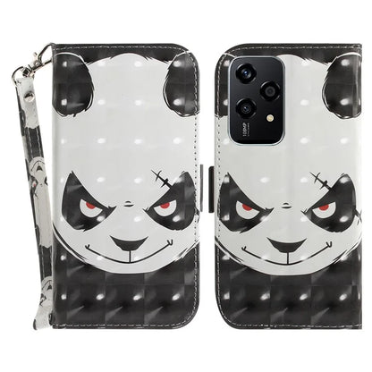 For Honor 200 Lite Stand Case Pattern Print PU Leather Wallet Phone Cover