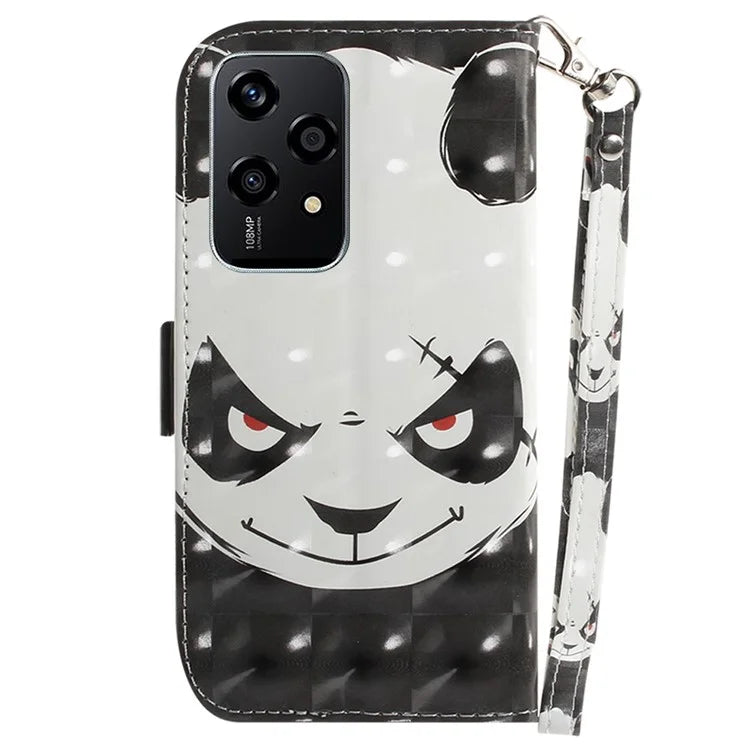 For Honor 200 Lite Stand Case Pattern Print PU Leather Wallet Phone Cover