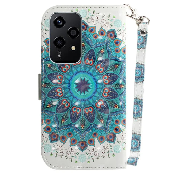 For Honor 200 Lite Stand Case Pattern Print PU Leather Wallet Phone Cover