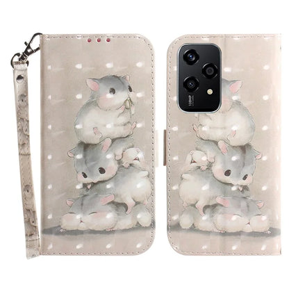 For Honor 200 Lite Stand Case Pattern Print PU Leather Wallet Phone Cover