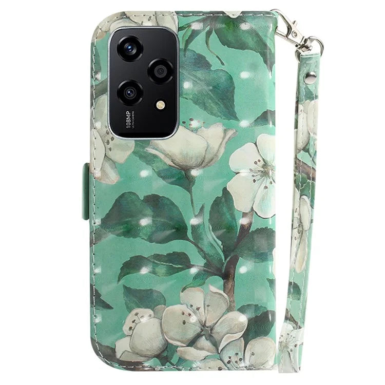 For Honor 200 Lite Stand Case Pattern Print PU Leather Wallet Phone Cover