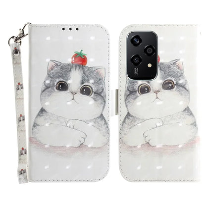 For Honor 200 Lite Stand Case Pattern Print PU Leather Wallet Phone Cover