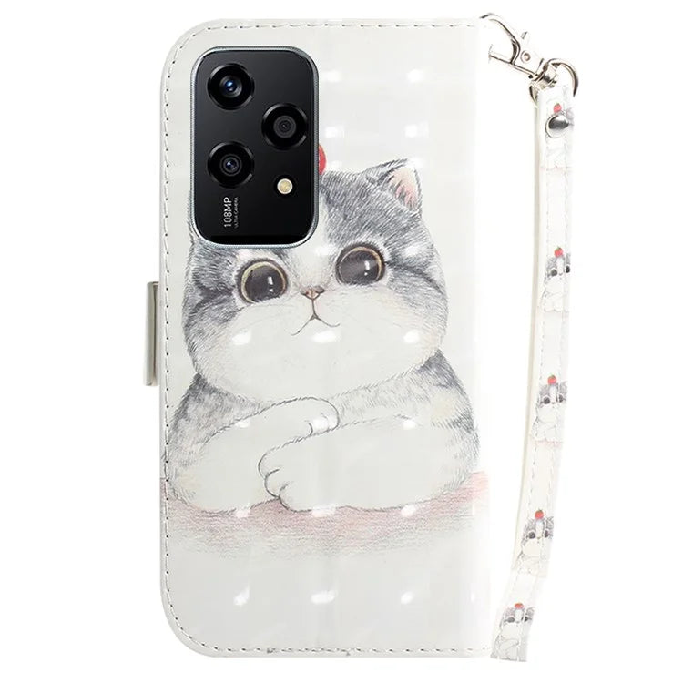 For Honor 200 Lite Stand Case Pattern Print PU Leather Wallet Phone Cover