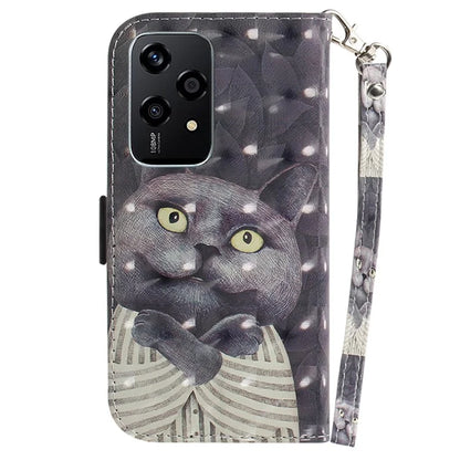 For Honor 200 Lite Stand Case Pattern Print PU Leather Wallet Phone Cover