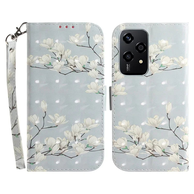 For Honor 200 Lite Stand Case Pattern Print PU Leather Wallet Phone Cover