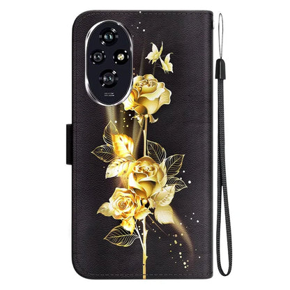 For Honor 200 5G Case Pattern Print Leather Wallet Phone Cover with Stand