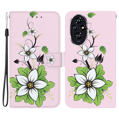 For Honor 200 5G Case Pattern Print Leather Wallet Phone Cover with Stand