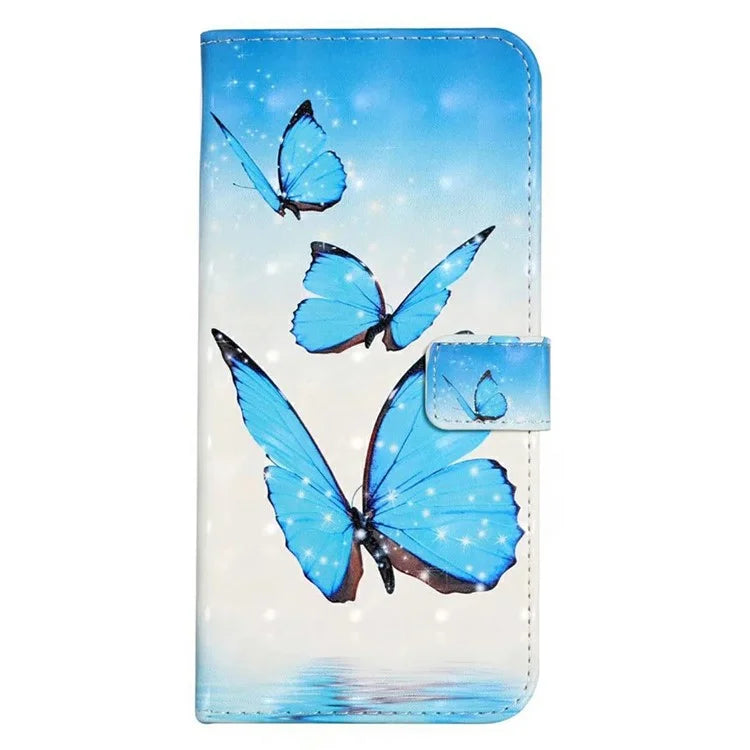 For Samsung Galaxy S24 FE Case 3D Pattern Printed Leather Phone Cover Card Holder