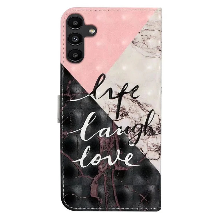 For Samsung Galaxy S24 FE Case 3D Pattern Printed Leather Phone Cover Card Holder