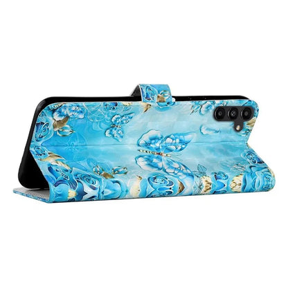 For Samsung Galaxy S24 FE Case 3D Pattern Printed Leather Phone Cover Card Holder
