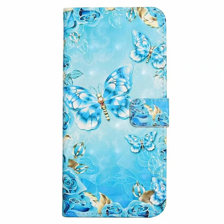 For Samsung Galaxy S24 FE Case 3D Pattern Printed Leather Phone Cover Card Holder