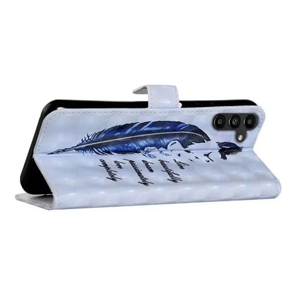 For Samsung Galaxy S24 FE Case 3D Pattern Printed Leather Phone Cover Card Holder