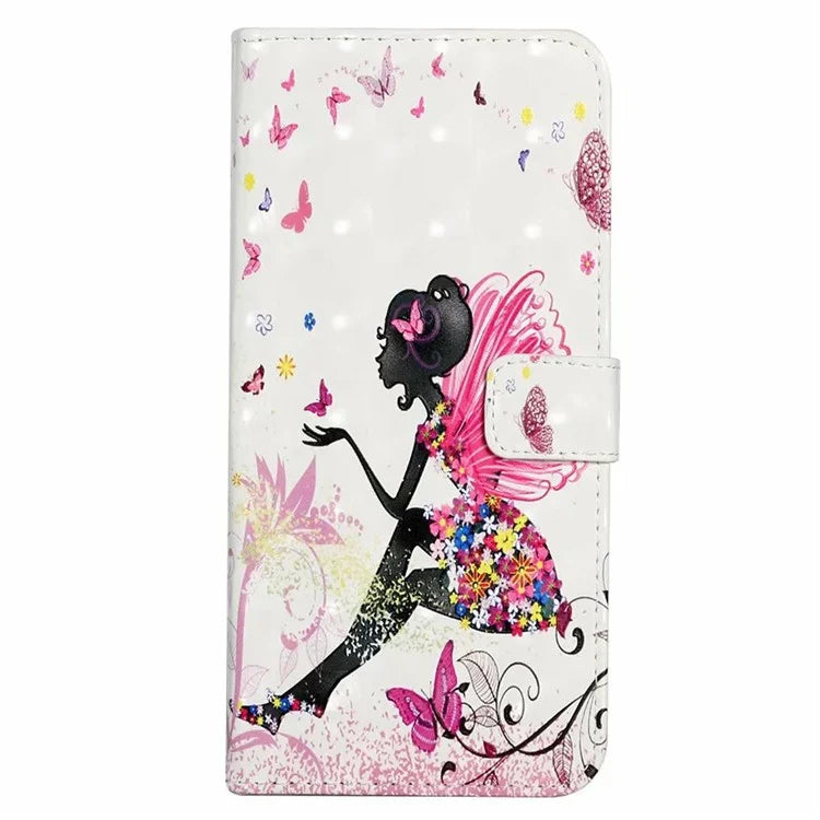 For Samsung Galaxy S24 FE Case 3D Pattern Printed Leather Phone Cover Card Holder