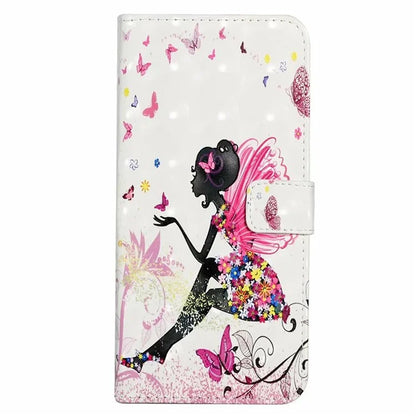 For Samsung Galaxy S24 FE Case 3D Pattern Printed Leather Phone Cover Card Holder