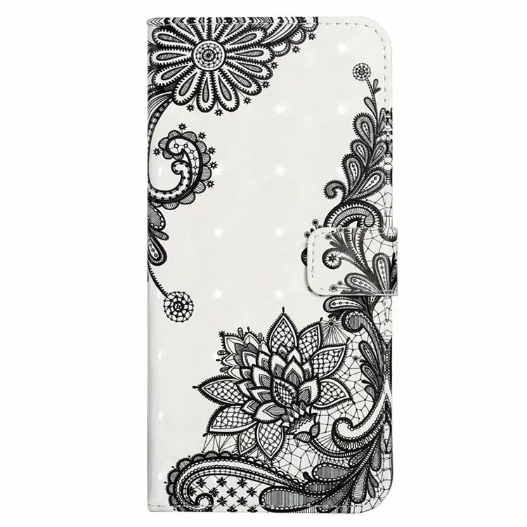 For Samsung Galaxy S24 FE Case 3D Pattern Printed Leather Phone Cover Card Holder