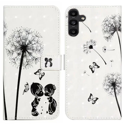 For Samsung Galaxy S24 FE Case 3D Pattern Printed Leather Phone Cover Card Holder