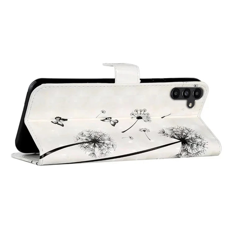 For Samsung Galaxy S24 FE Case 3D Pattern Printed Leather Phone Cover Card Holder