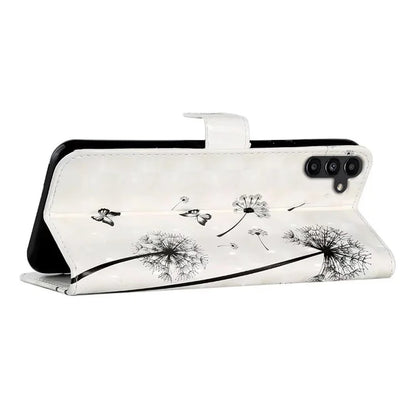 For Samsung Galaxy S24 FE Case 3D Pattern Printed Leather Phone Cover Card Holder