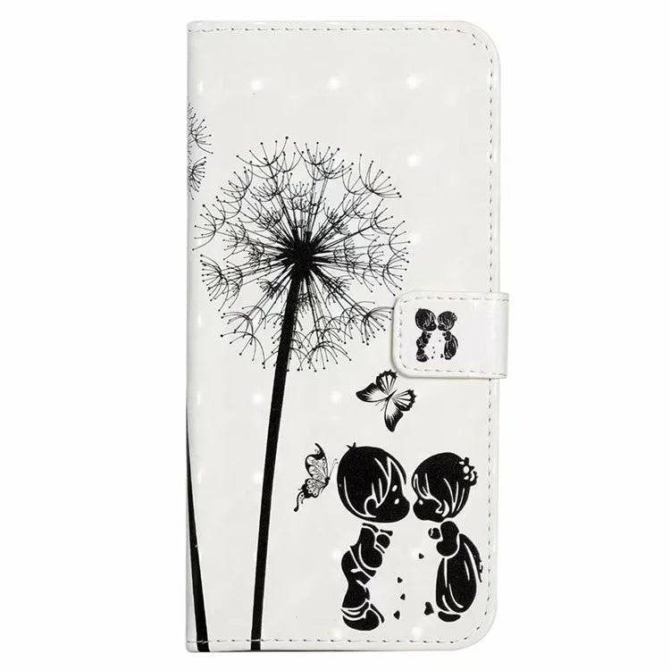 For Samsung Galaxy S24 FE Case 3D Pattern Printed Leather Phone Cover Card Holder