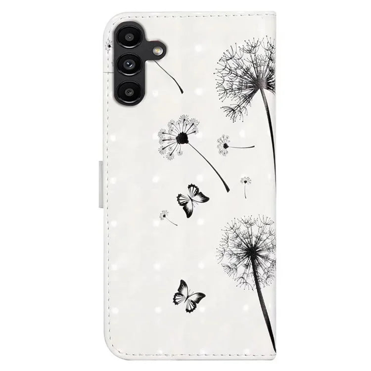 For Samsung Galaxy S24 FE Case 3D Pattern Printed Leather Phone Cover Card Holder