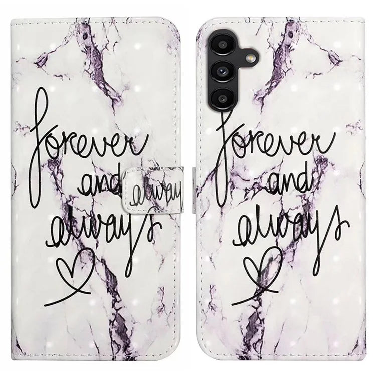 For Samsung Galaxy S24 FE Case 3D Pattern Printed Leather Phone Cover Card Holder