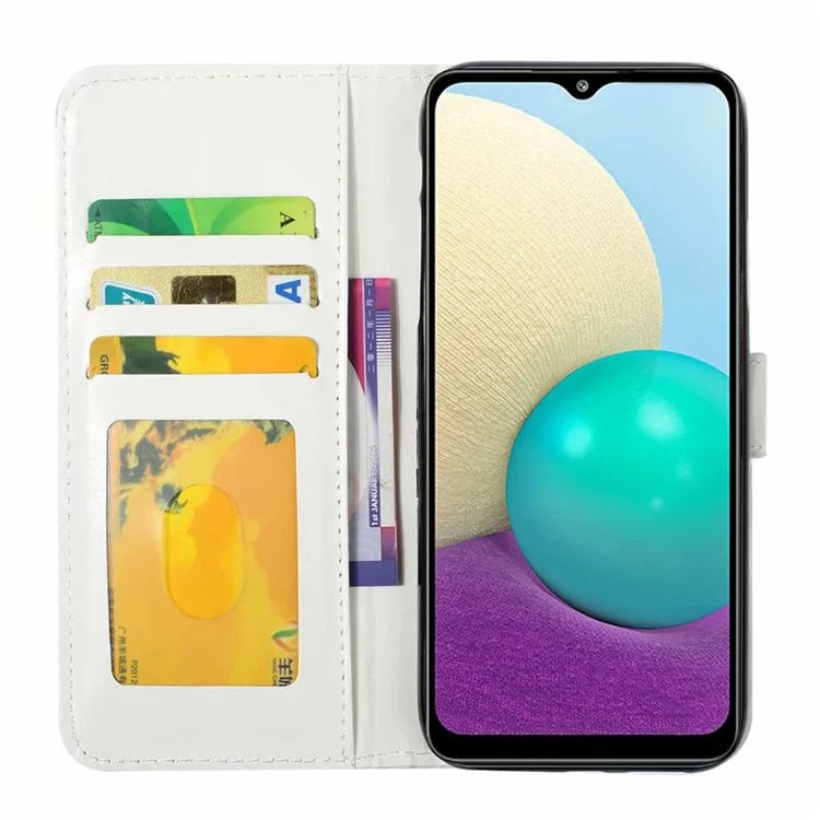 For Samsung Galaxy S24 FE Case 3D Pattern Printed Leather Phone Cover Card Holder