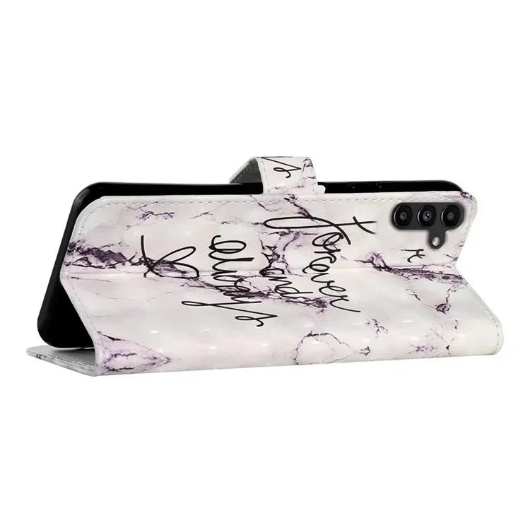 For Samsung Galaxy S24 FE Case 3D Pattern Printed Leather Phone Cover Card Holder