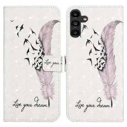 For Samsung Galaxy S24 FE Case 3D Pattern Printed Leather Phone Cover Card Holder