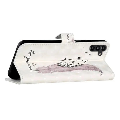 For Samsung Galaxy S24 FE Case 3D Pattern Printed Leather Phone Cover Card Holder