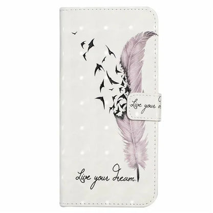 For Samsung Galaxy S24 FE Case 3D Pattern Printed Leather Phone Cover Card Holder