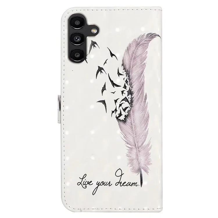 For Samsung Galaxy S24 FE Case 3D Pattern Printed Leather Phone Cover Card Holder