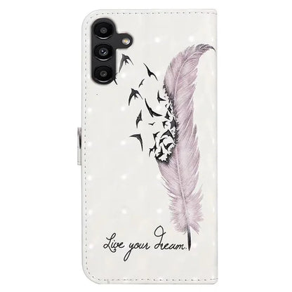 For Samsung Galaxy S24 FE Case 3D Pattern Printed Leather Phone Cover Card Holder